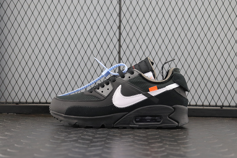 [NIKE] 나이키 X 오프화이트 에어맥스90 블랙 AA7293-001 남성용 (OWF공장)