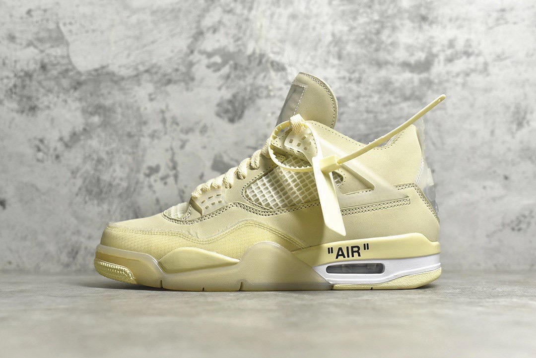 [AIR JORDAN] 에어조던4 레트로 x 오프 화이트 세일 베이지 Sail CV9388-100 남녀공용 (PK공장)