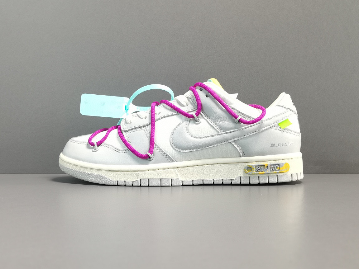 [NIKE] 오프화이트 x 나이키 덩크 로우 더 50 로트 21 The 50 DM1602-100 남녀공용 (PKgod버전)