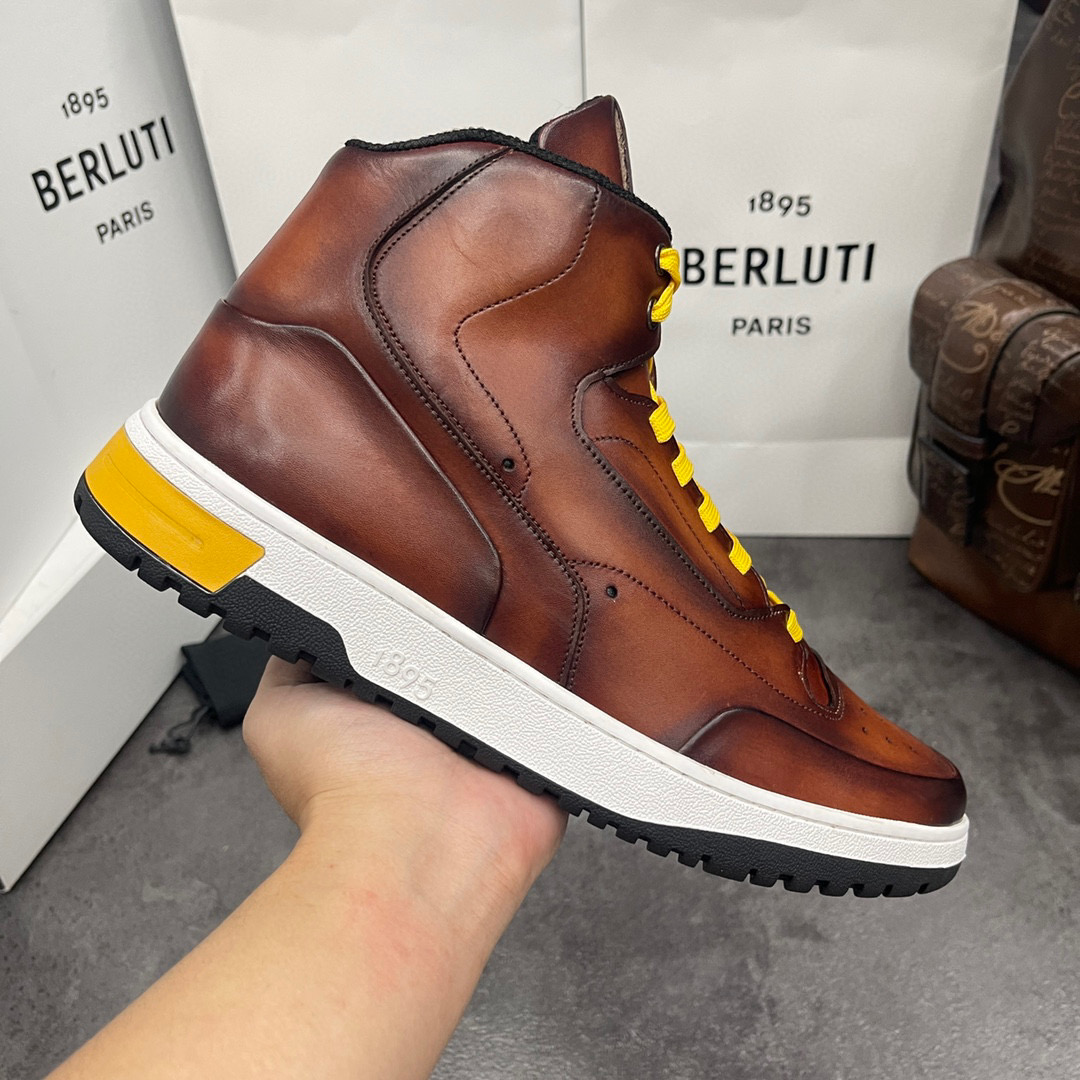 [BERLUTI] 벨루티 플레이오프 하이탑 스니커즈 남성용