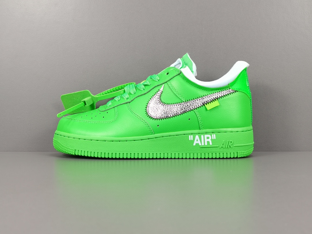 [NIKE] 오프화이트 X 나이키 에어포스 로우 라이트 그린 스파크 DX1419-300 남성용 (PKgod버전)