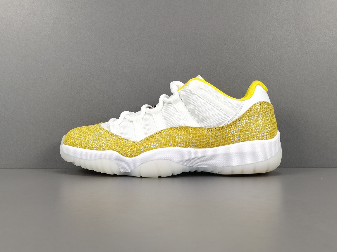 [AIR JORDAN] 에어조던11 로우 옐로우 스네이크스킨 AH7860-107 남성용