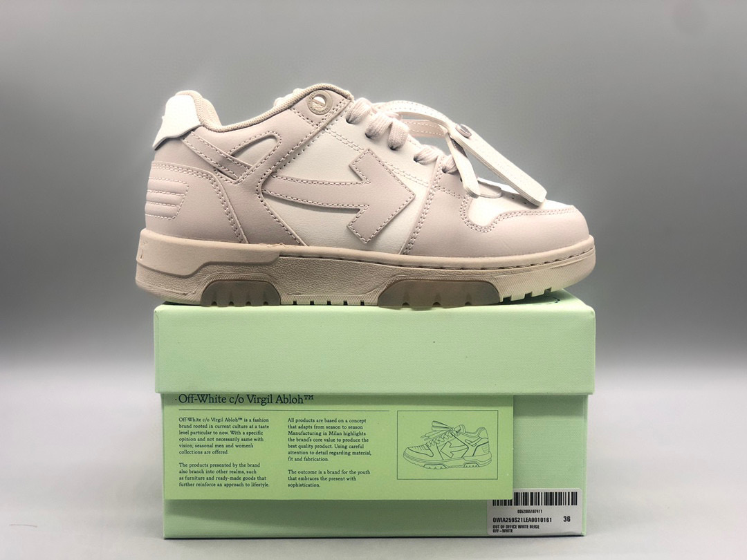 [OFF-WHITE] 오프화이트 아웃 오브 오피스 레더 스니커즈 남녀공용