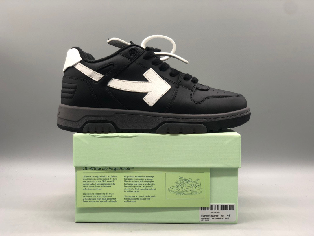 [OFF-WHITE] 오프화이트 아웃 오브 오피스 레더 스니커즈 남녀공용