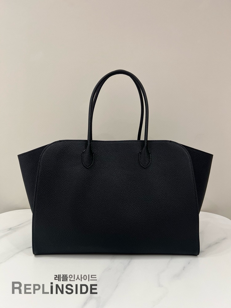 레플리카 명품 [The Row] 더로우 MARLO 말로백 17 블랙 레더 토트백 남녀공용 - 앞면 실사