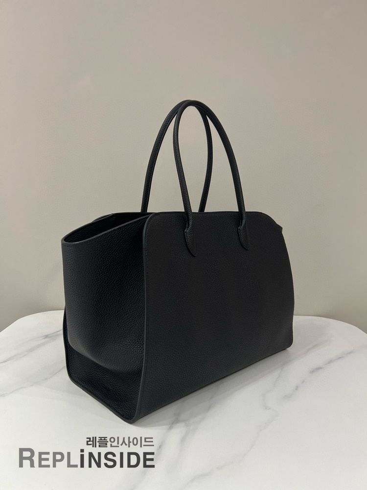 레플리카 명품 [The Row] 더로우 MARLO 말로백 17 블랙 레더 토트백 남녀공용 - 뒷면 실사