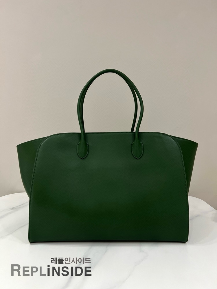 레플리카 명품 [The Row] 더로우 MARLO 말로백 17 그린 레더 토트백 남녀공용 - 앞면 실사