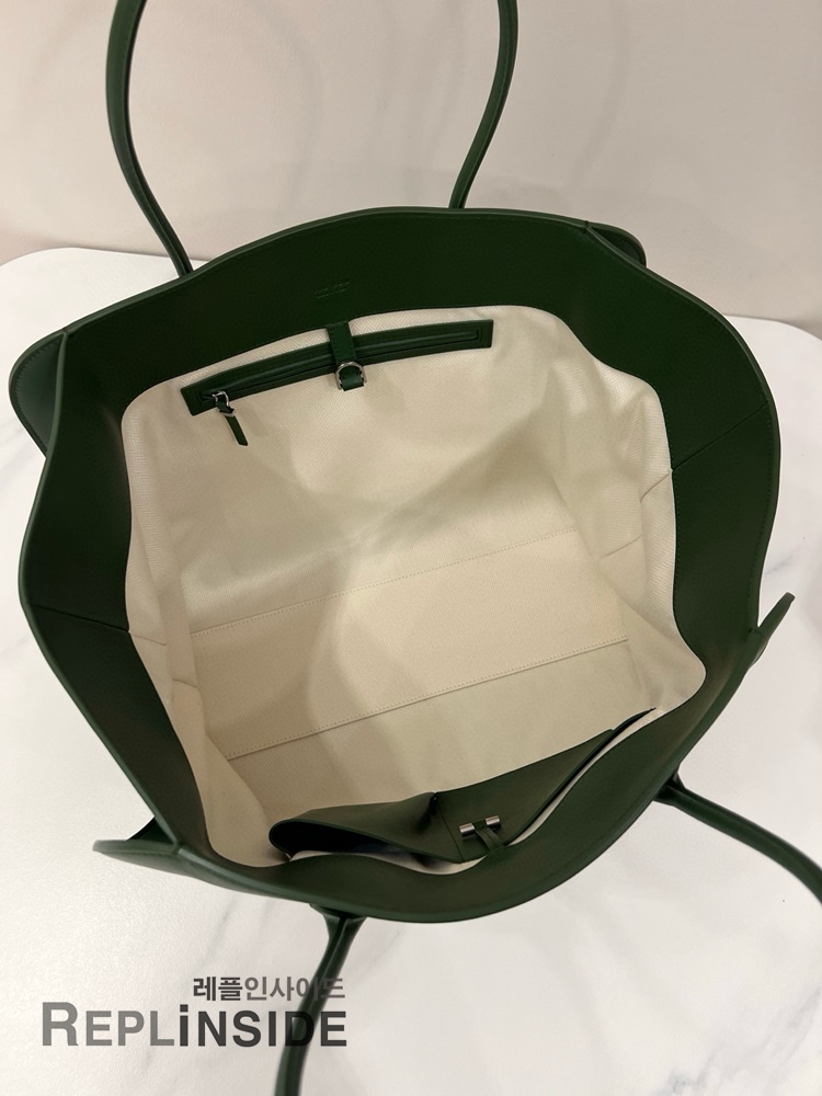 레플리카 명품 [The Row] 더로우 MARLO 말로백 17 그린 레더 토트백 남녀공용 - 택 실사