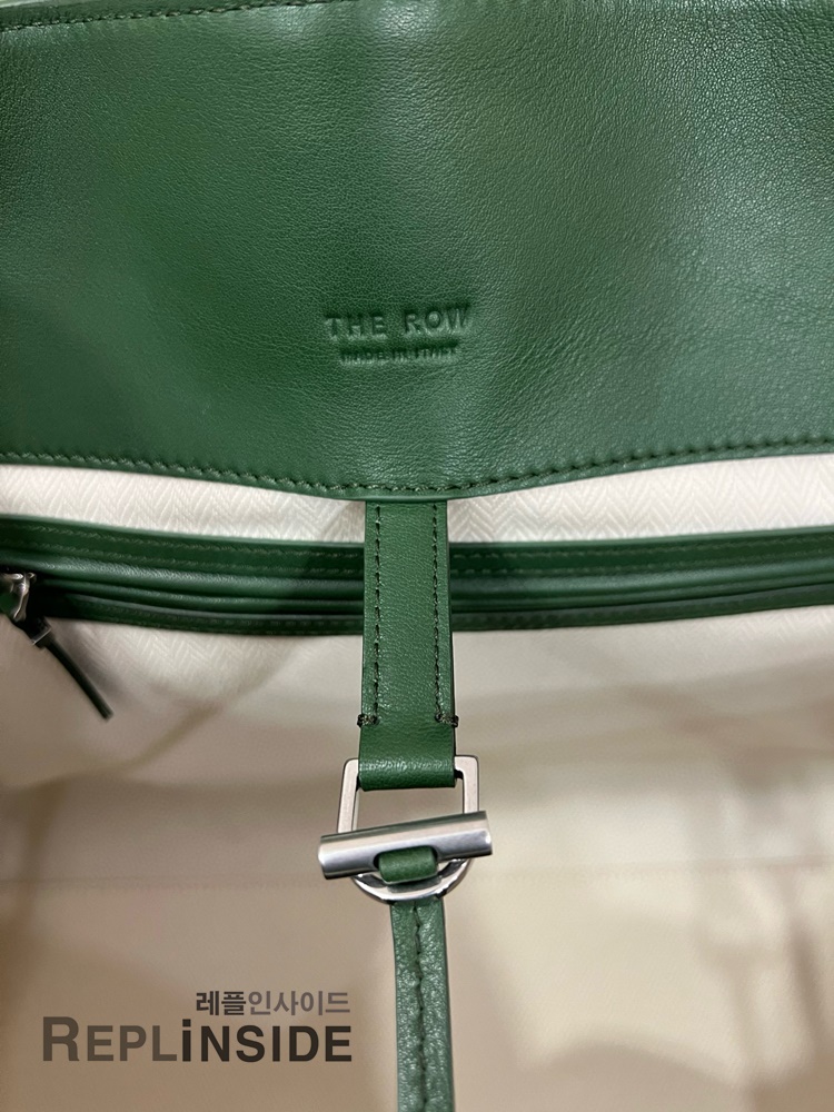레플리카 명품 [The Row] 더로우 MARLO 말로백 17 그린 레더 토트백 남녀공용 - 전체 실사