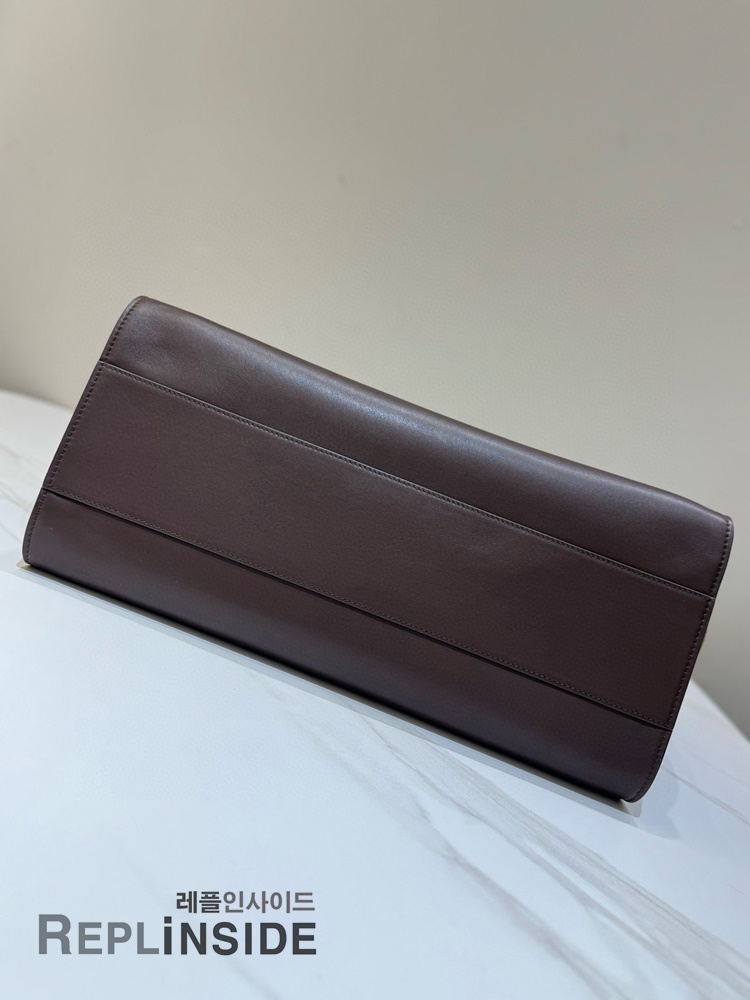 레플리카 명품 [The Row] 더로우 MARLO 말로백 17 딥브라운 레더 토트백 남녀공용 - 인솔 실사