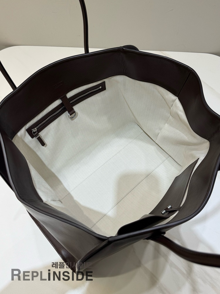 레플리카 명품 [The Row] 더로우 MARLO 말로백 17 딥브라운 레더 토트백 남녀공용 - 박스 실사