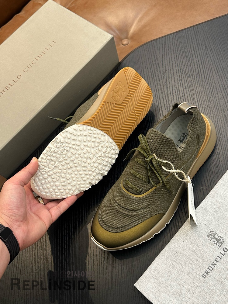 레플리카 명품 [Brunello Cucinelli] 브루넬로 쿠치넬리 스니커즈 남성용 - 전체 실사