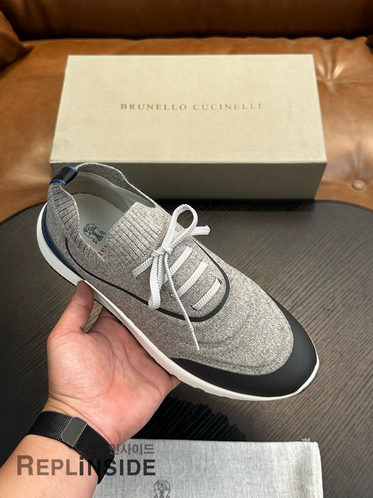 레플리카 명품 [Brunello Cucinelli] 브루넬로 쿠치넬리 스니커즈 남성용 - 옆면 실사