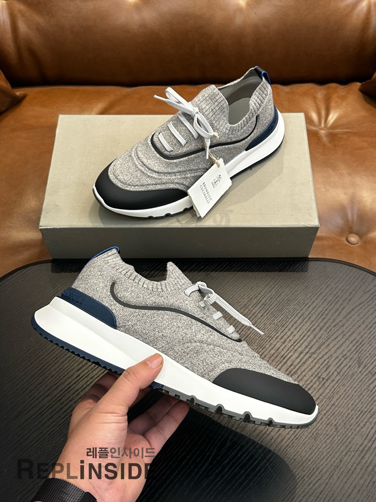 레플리카 명품 [Brunello Cucinelli] 브루넬로 쿠치넬리 스니커즈 남성용 - 인솔 실사