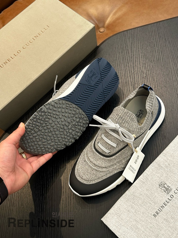 레플리카 명품 [Brunello Cucinelli] 브루넬로 쿠치넬리 스니커즈 남성용 - 전체 실사