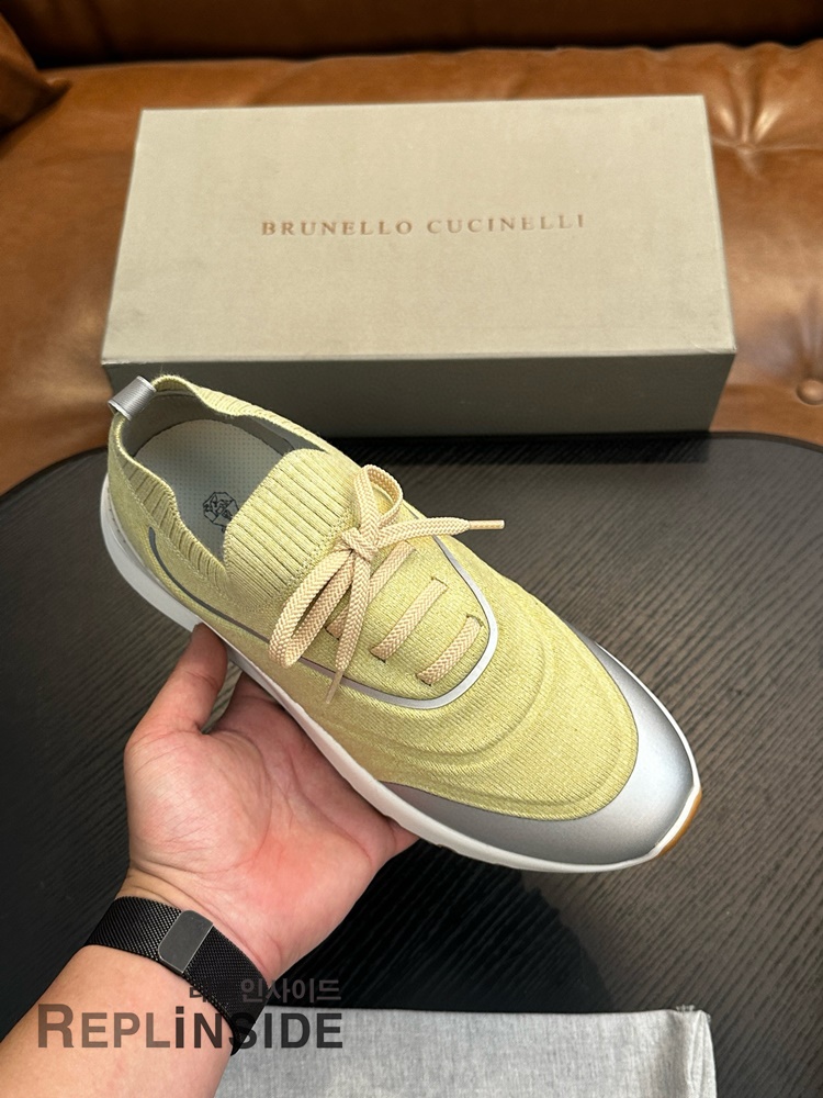 레플리카 명품 [Brunello Cucinelli] 브루넬로 쿠치넬리 스니커즈 남성용 - 옆면 실사