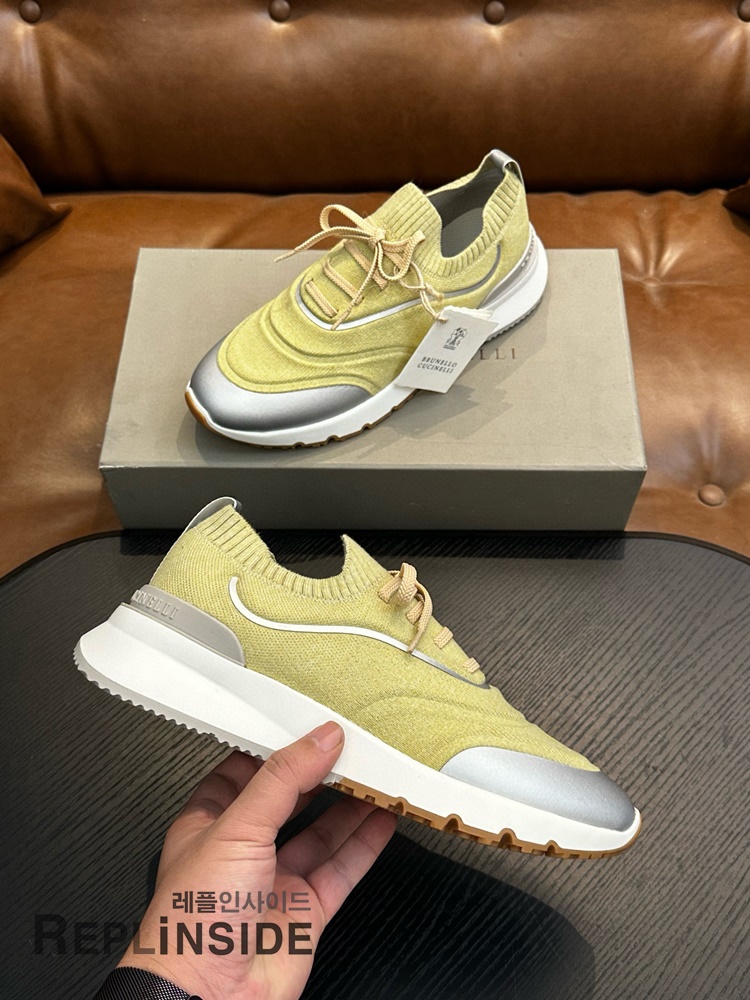 레플리카 명품 [Brunello Cucinelli] 브루넬로 쿠치넬리 스니커즈 남성용 - 인솔 실사