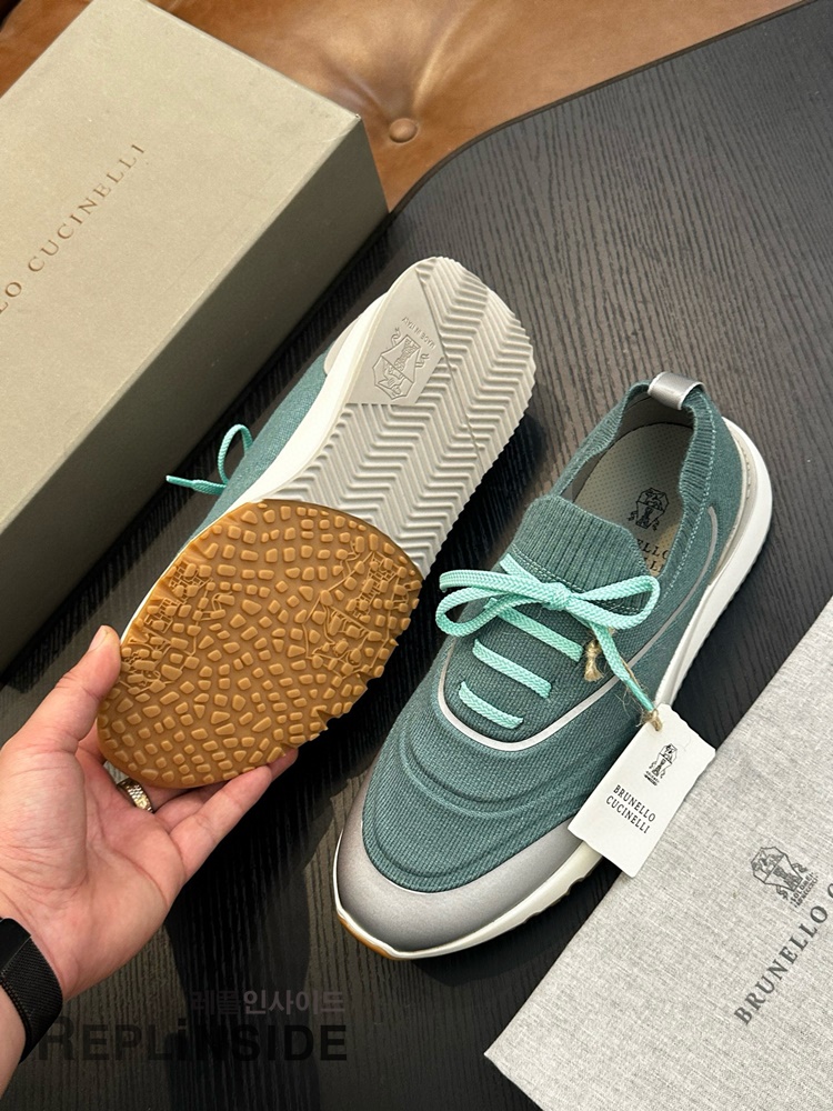 레플리카 명품 [Brunello Cucinelli] 브루넬로 쿠치넬리 스니커즈 남성용 - 전체 실사