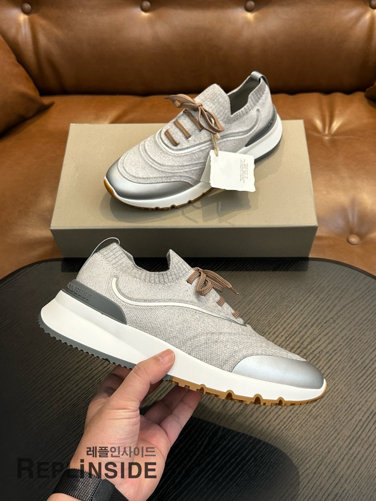 레플리카 명품 [Brunello Cucinelli] 브루넬로 쿠치넬리 스니커즈 남성용 - 로고 실사