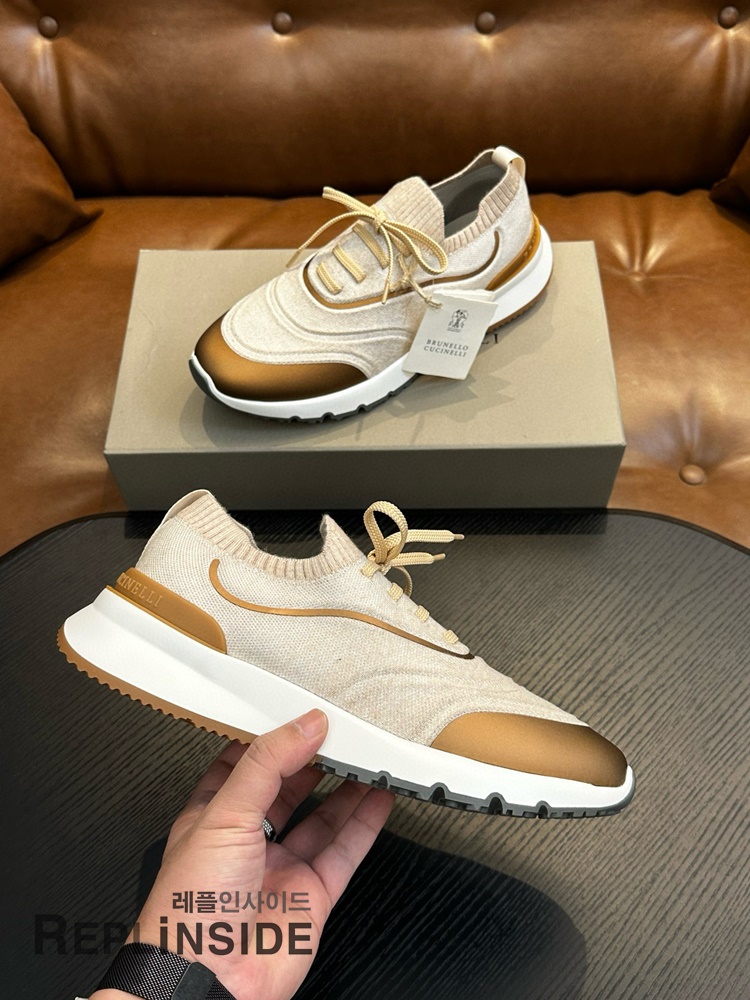 레플리카 명품 [Brunello Cucinelli] 브루넬로 쿠치넬리 스니커즈 남성용 - 로고 실사