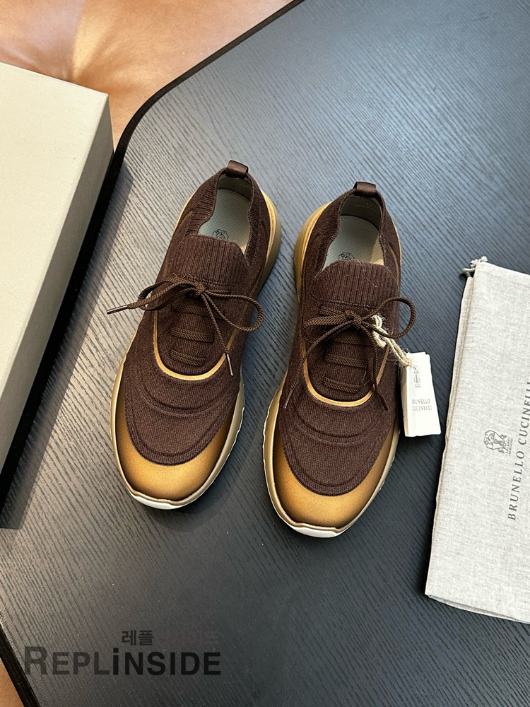 레플리카 명품 [Brunello Cucinelli] 브루넬로 쿠치넬리 스니커즈 남성용 - 뒷면 실사