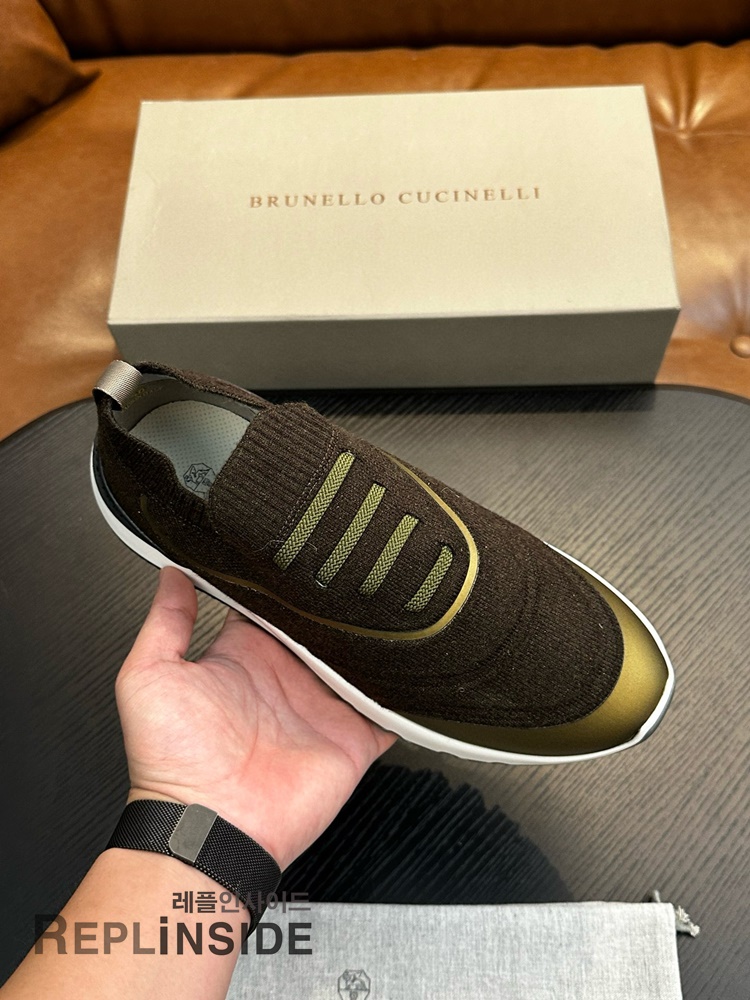레플리카 명품 [Brunello Cucinelli] 브루넬로 쿠치넬리 스니커즈 남성용 - 옆면 실사