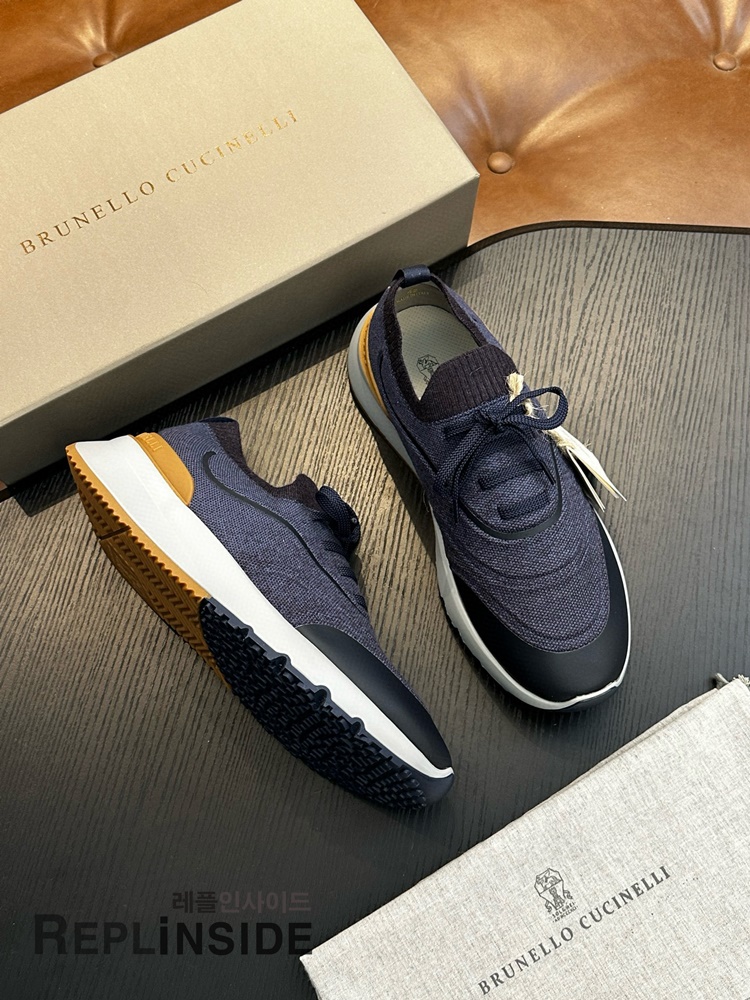 레플리카 명품 [Brunello Cucinelli] 브루넬로 쿠치넬리 스니커즈 남성용 - 로고 실사