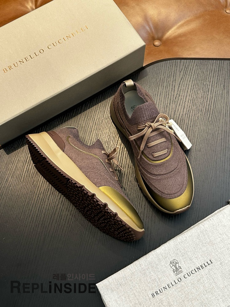 레플리카 명품 [Brunello Cucinelli] 브루넬로 쿠치넬리 스니커즈 남성용 - 로고 실사