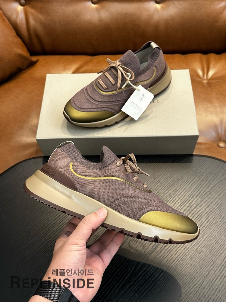 레플리카 명품 [Brunello Cucinelli] 브루넬로 쿠치넬리 스니커즈 남성용 - 인솔 실사