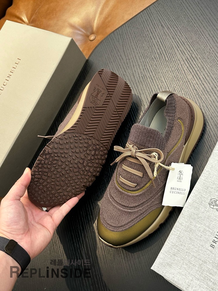 레플리카 명품 [Brunello Cucinelli] 브루넬로 쿠치넬리 스니커즈 남성용 - 전체 실사