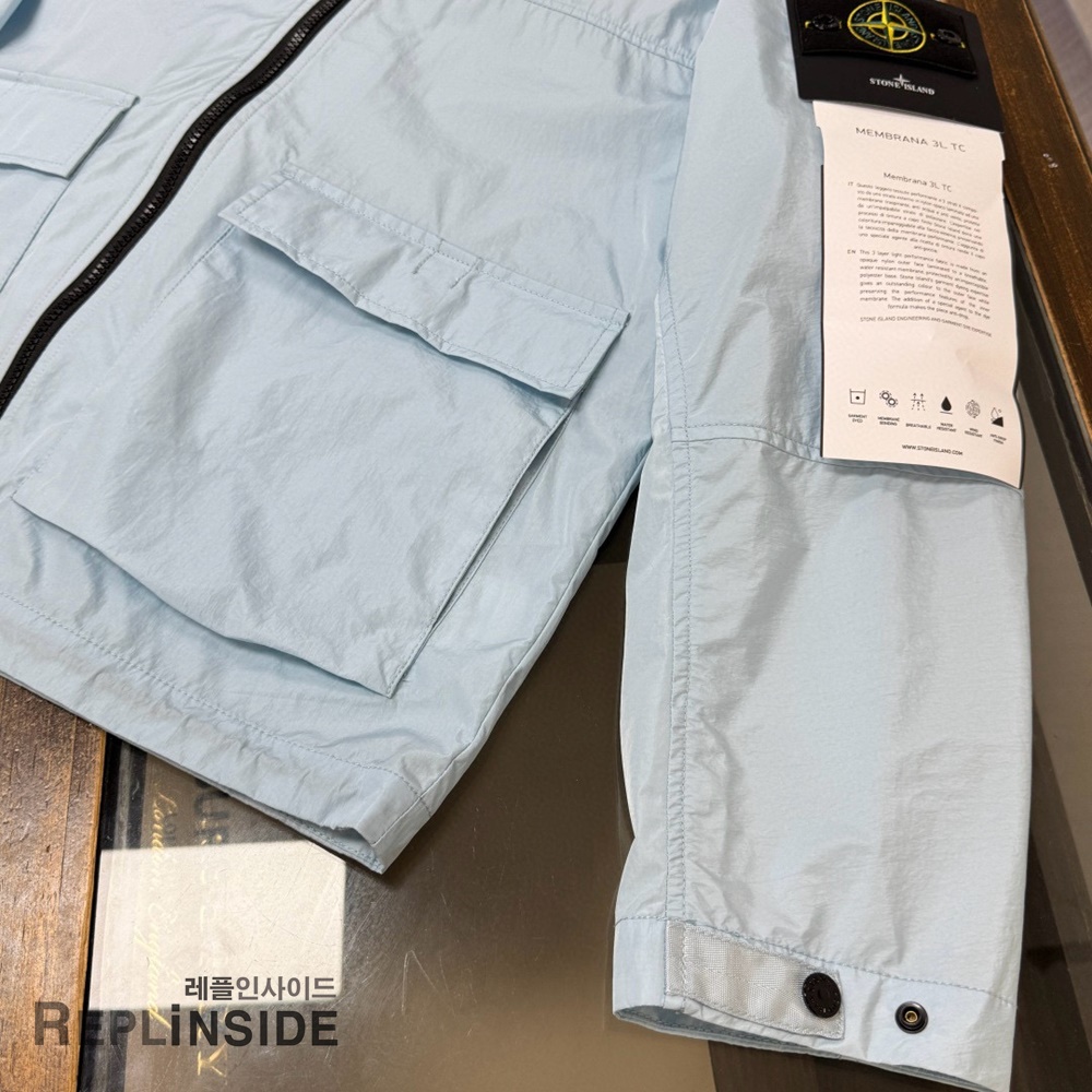 레플리카 명품 [STONE ISLAND] 스톤아일랜드 메탈 나일론 바람막이 후드 자켓 3컬러 남성용 - 라벨 실사