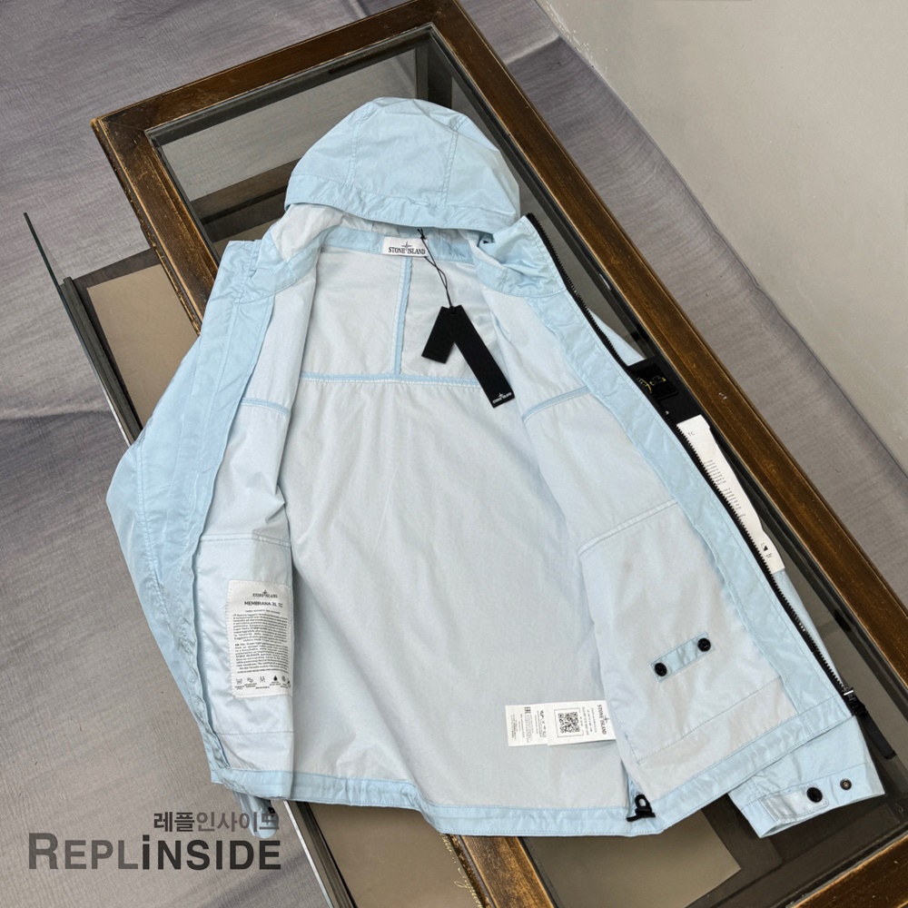 레플리카 명품 [STONE ISLAND] 스톤아일랜드 메탈 나일론 바람막이 후드 자켓 3컬러 남성용 - 특가 실사