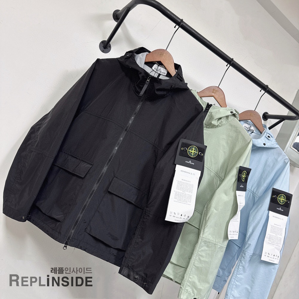 레플리카 명품 [STONE ISLAND] 스톤아일랜드 메탈 나일론 바람막이 후드 자켓 3컬러 남성용 - 상세 이미지 실사 21