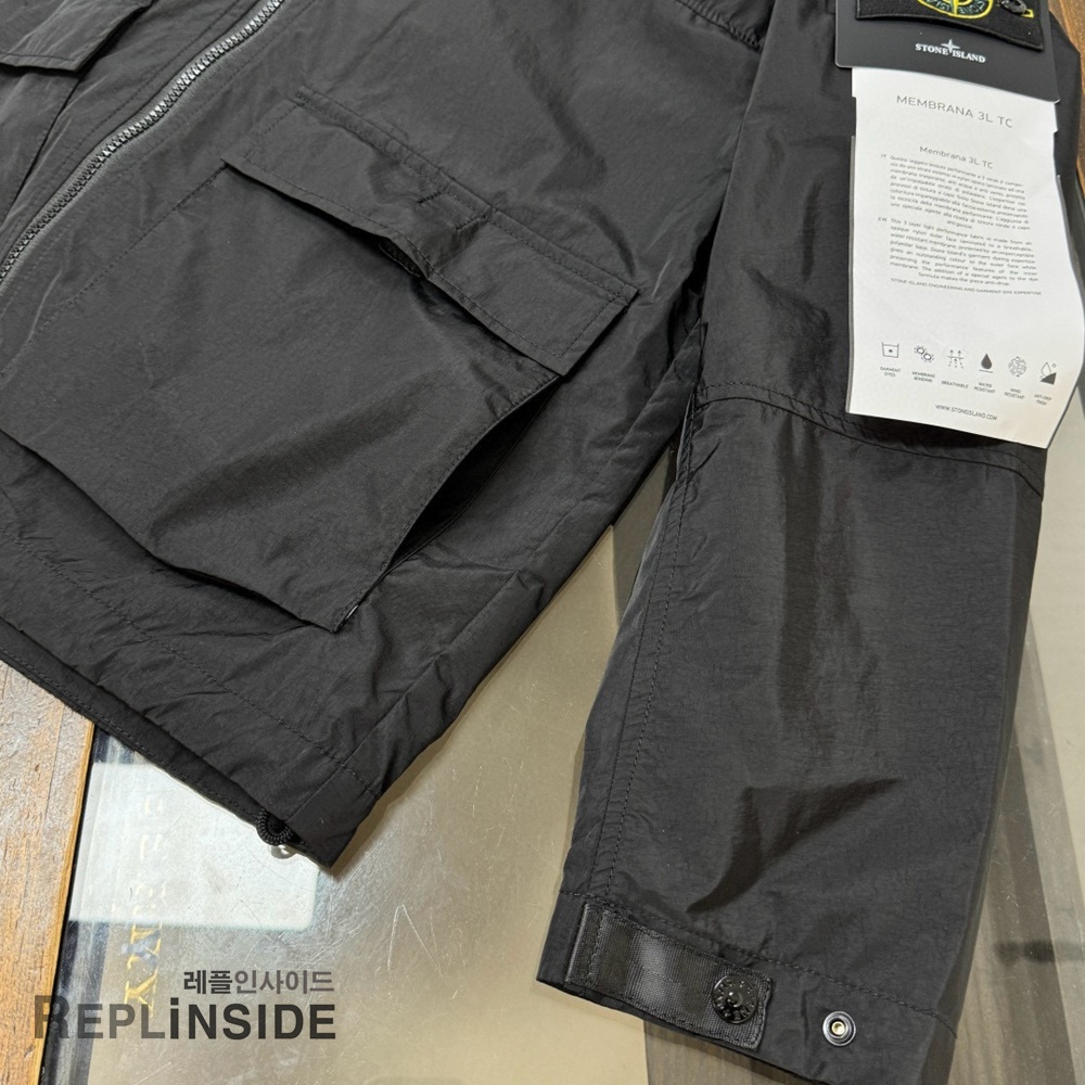 레플리카 명품 [STONE ISLAND] 스톤아일랜드 메탈 나일론 바람막이 후드 자켓 3컬러 남성용 - 상세 이미지 실사 23