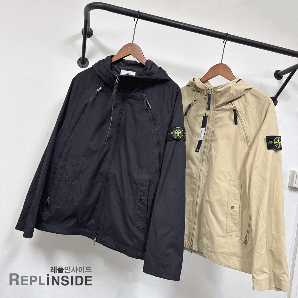 레플리카 명품 [STONE ISLAND] 스톤아일랜드 메탈 지퍼 후드 자켓 2컬러 남성용 - 옆면 실사
