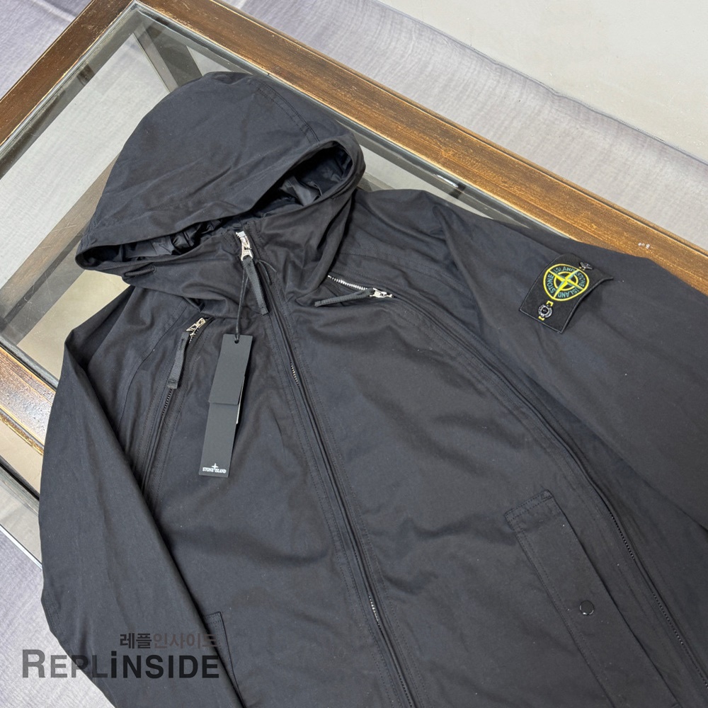 레플리카 명품 [STONE ISLAND] 스톤아일랜드 메탈 지퍼 후드 자켓 2컬러 남성용 - 뒷면 실사