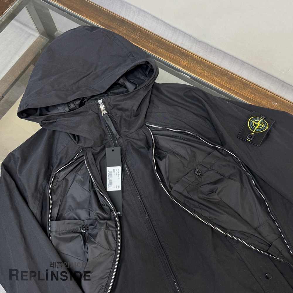 레플리카 명품 [STONE ISLAND] 스톤아일랜드 메탈 지퍼 후드 자켓 2컬러 남성용 - 로고 실사