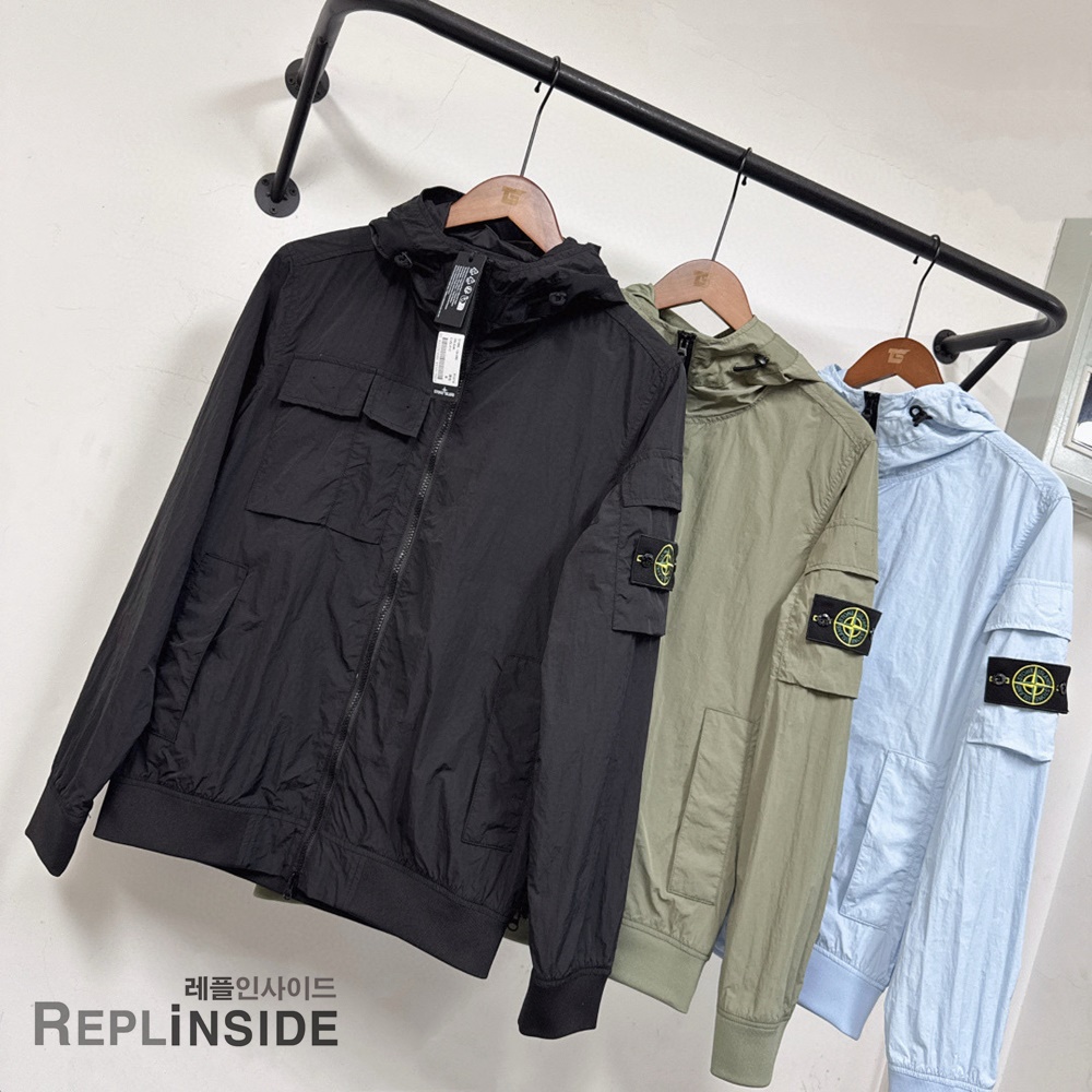 레플리카 명품 [STONE ISLAND] 스톤아일랜드 메탈 나일론 바람막이 후드 자켓 02 3컬러 남성용 - 상세 이미지 실사 22