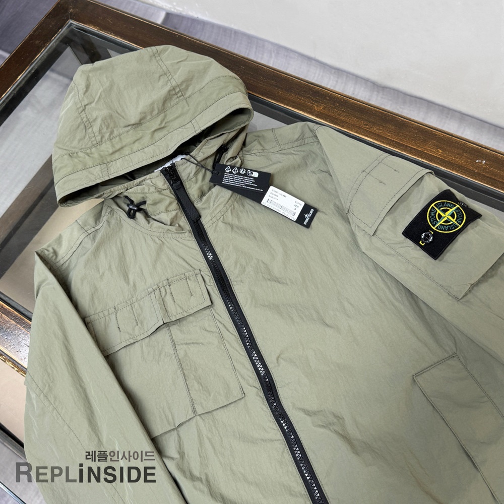 레플리카 명품 [STONE ISLAND] 스톤아일랜드 메탈 나일론 바람막이 후드 자켓 02 3컬러 남성용 - 상세 이미지 실사 23