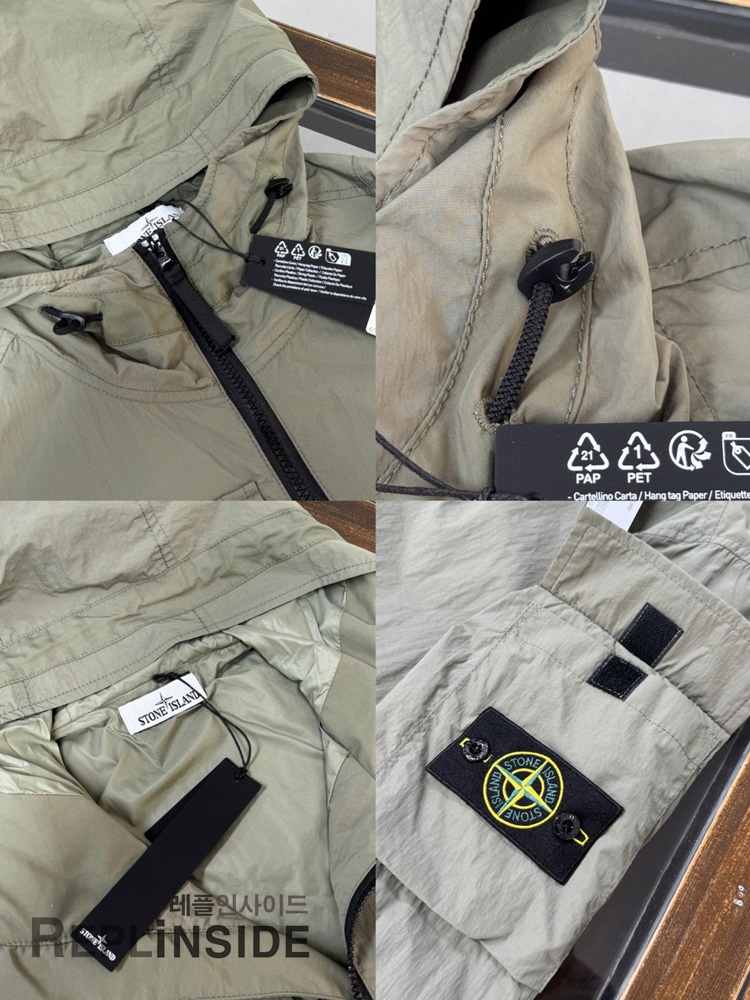 레플리카 명품 [STONE ISLAND] 스톤아일랜드 메탈 나일론 바람막이 후드 자켓 02 3컬러 남성용 - 상세 이미지 실사 27