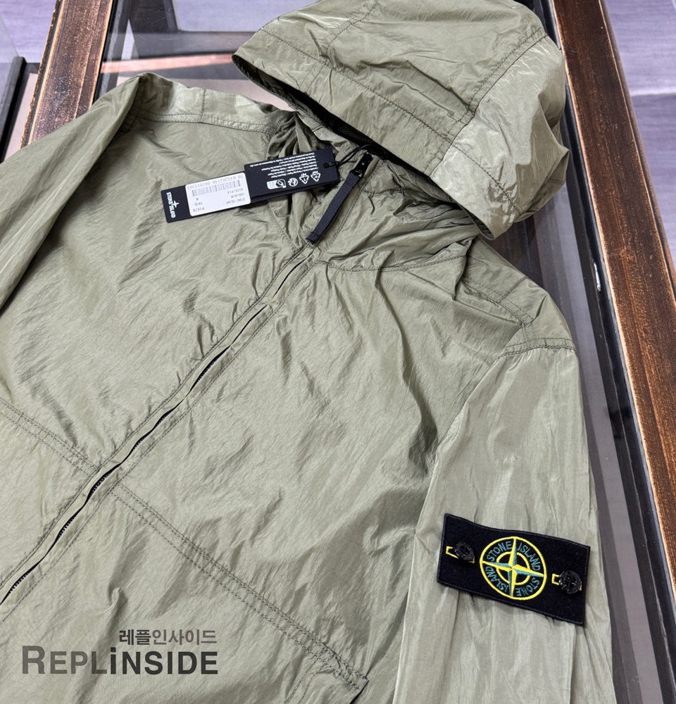 레플리카 명품 [STONE ISLAND] 스톤아일랜드 메탈 나일론 바람막이 후드 자켓 03 3컬러 남성용 - 로고 실사