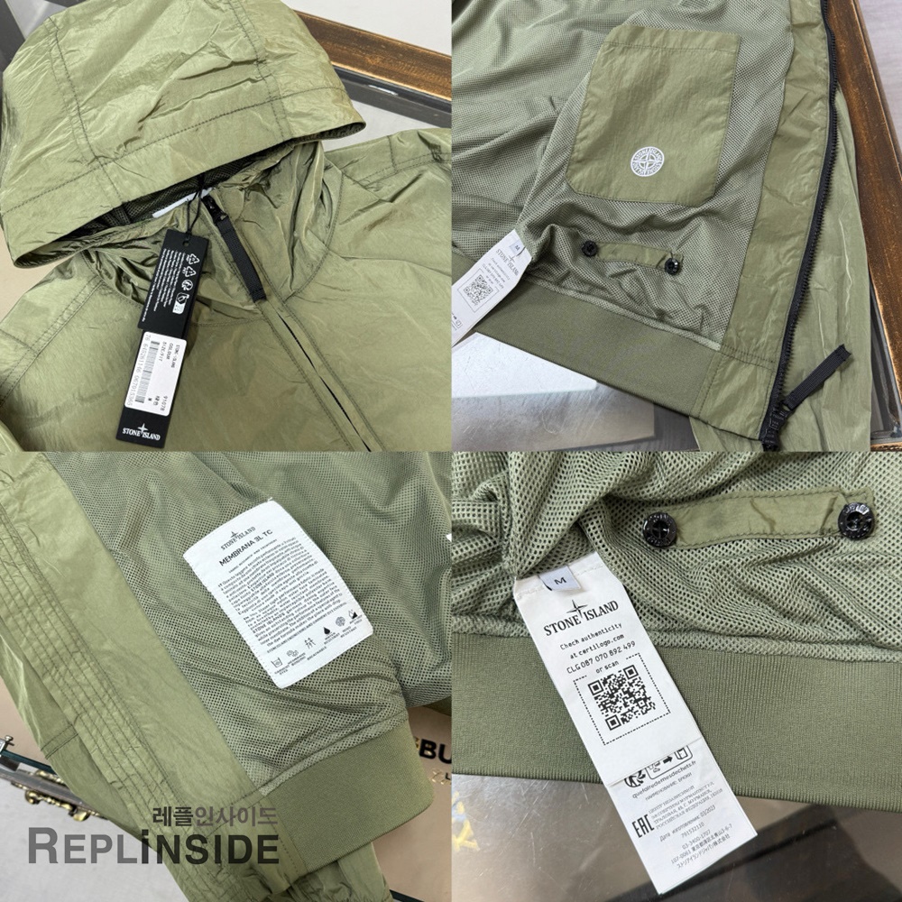 레플리카 명품 [STONE ISLAND] 스톤아일랜드 메탈 나일론 바람막이 후드 자켓 03 3컬러 남성용 - 전체 실사