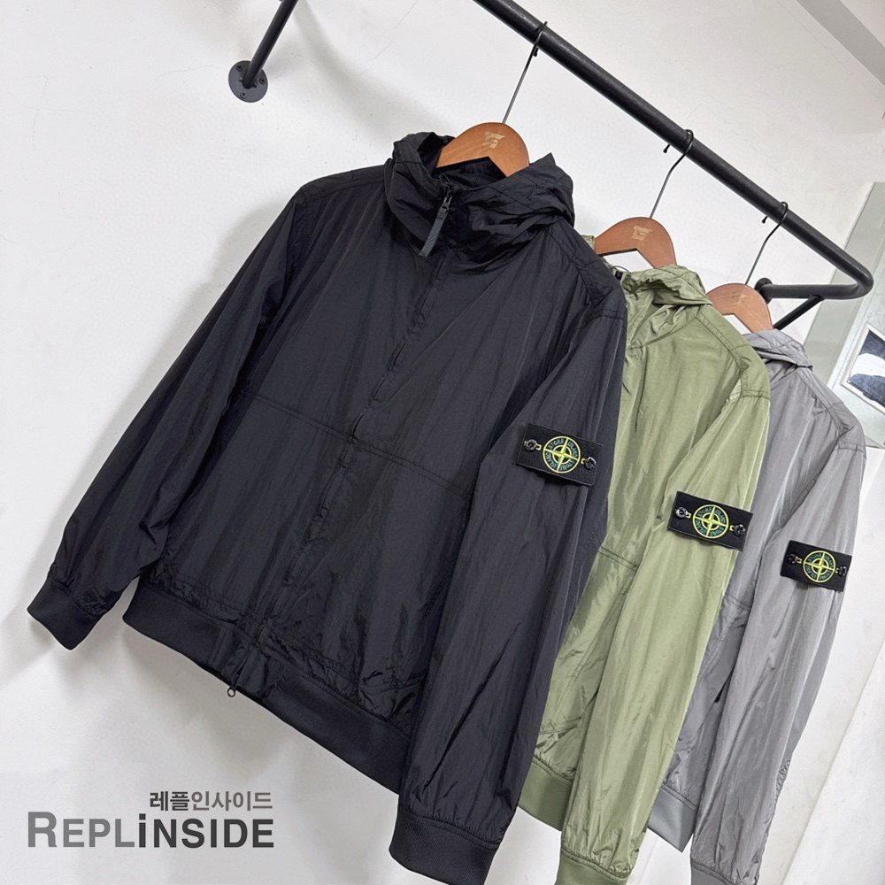 레플리카 명품 [STONE ISLAND] 스톤아일랜드 메탈 나일론 바람막이 후드 자켓 03 3컬러 남성용 - 소재 실사