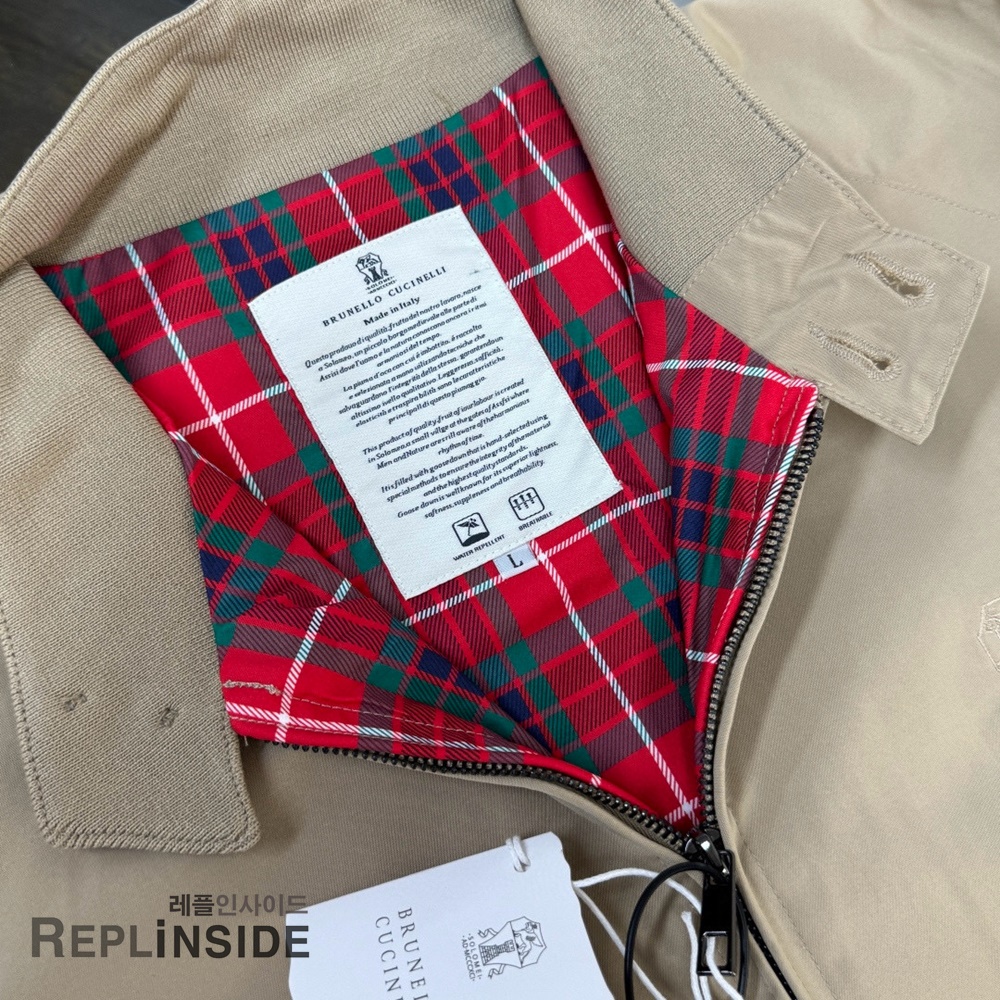 레플리카 명품 [Brunello Cucinelli] 브루넬로 쿠치넬리 트랜치 자켓 남성용 - 밑창 실사