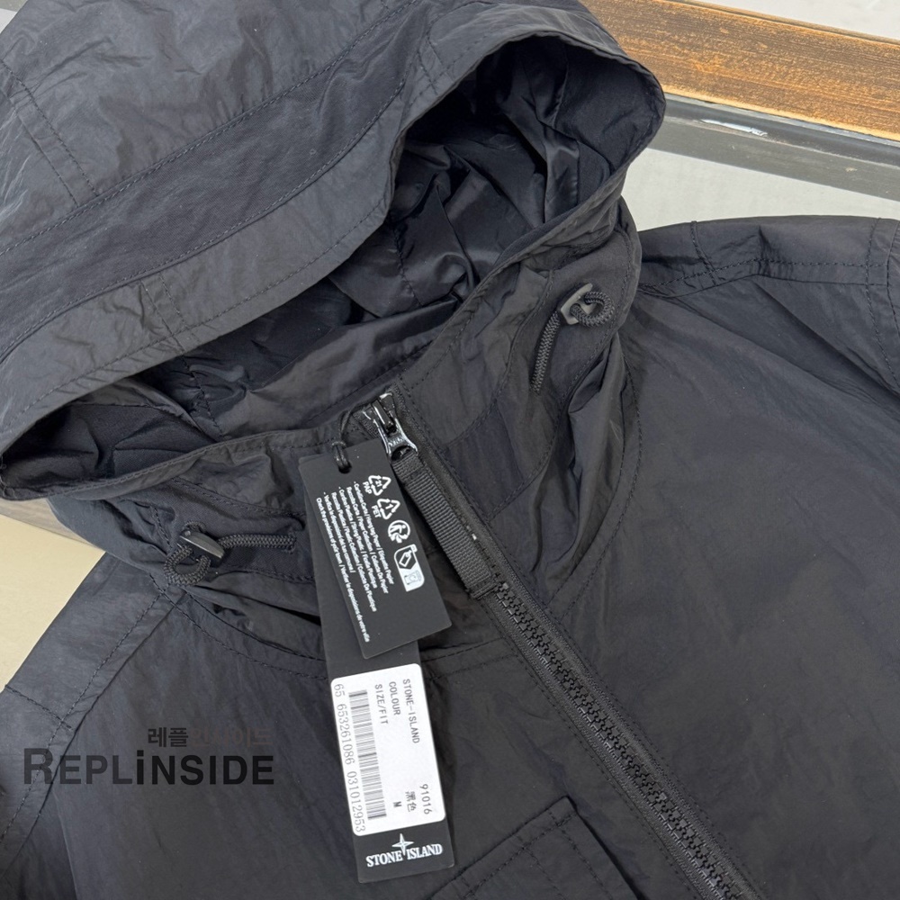 레플리카 명품 [STONE ISLAND] 스톤아일랜드 메탈 나일론 바람막이 후드 자켓 02 3컬러 남성용 - 로고 실사