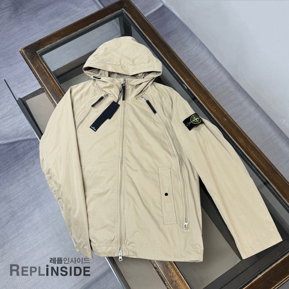 레플리카 명품 [STONE ISLAND] 스톤아일랜드 메탈 지퍼 후드 자켓 2컬러 남성용 - 디테일 실사