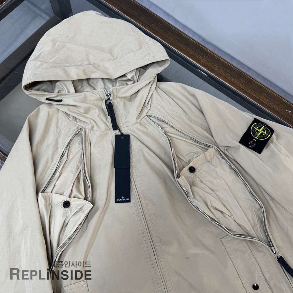 레플리카 명품 [STONE ISLAND] 스톤아일랜드 메탈 지퍼 후드 자켓 2컬러 남성용 - 라벨 실사
