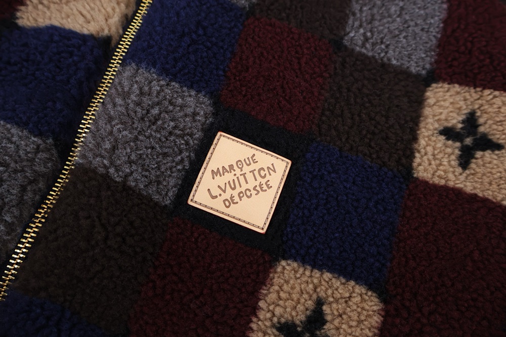 레플리카 명품 [LOUIS VUITTON] 루이비통 체크 다미에 플리스 집업 블루종 자켓 후리스 남성용 - 박스 실사