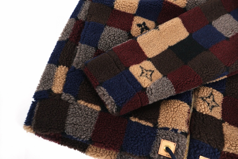 레플리카 명품 [LOUIS VUITTON] 루이비통 체크 다미에 플리스 집업 블루종 자켓 후리스 남성용 - 택 실사