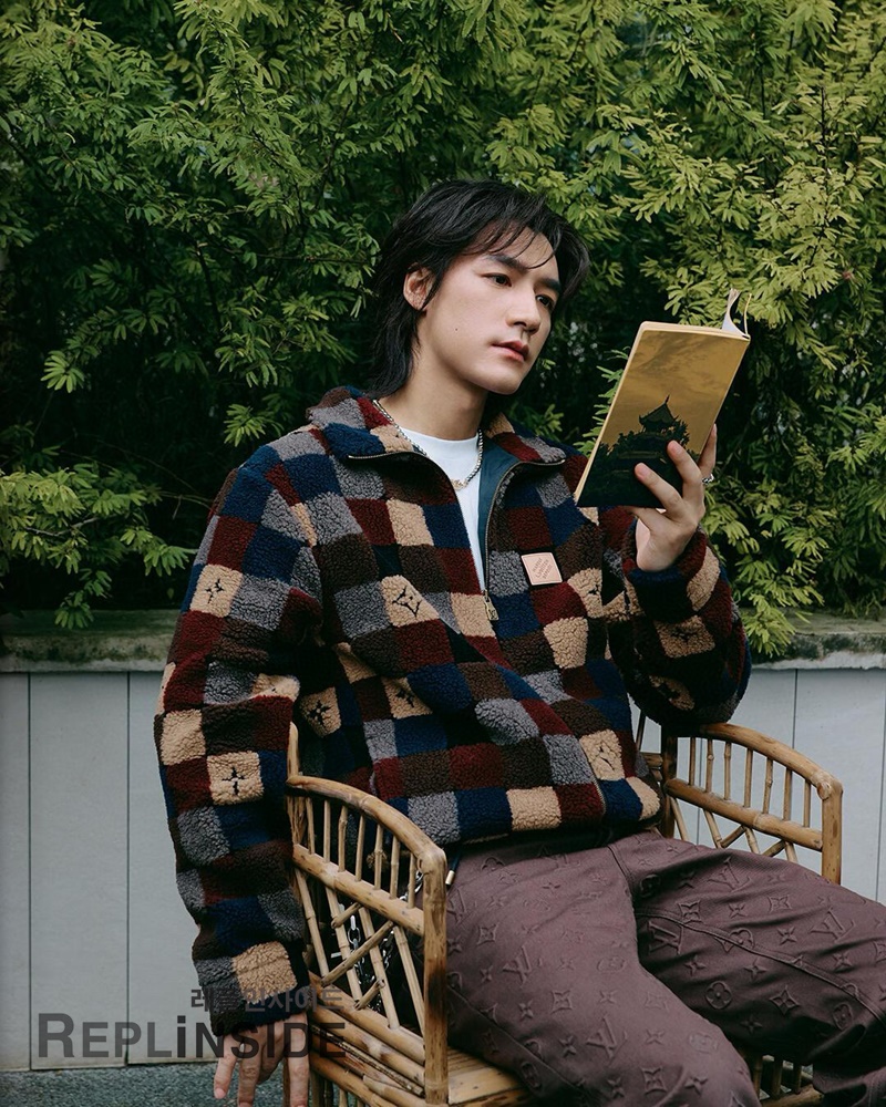 레플리카 명품 [LOUIS VUITTON] 루이비통 체크 다미에 플리스 집업 블루종 자켓 후리스 남성용 - 상세 이미지 실사 19